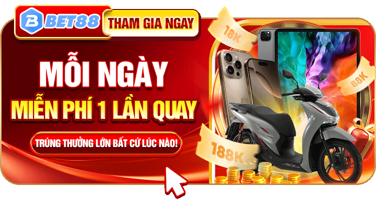 Khuyến mãi miễn phí vòng quay tại Bet88
